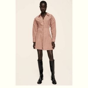 Zara Velvet Mini Dress Marsala Size M